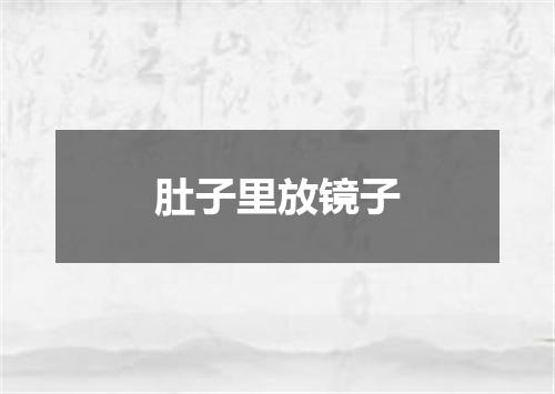 肚子里放镜子