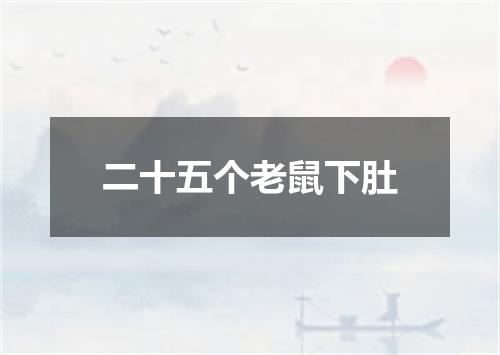 二十五个老鼠下肚