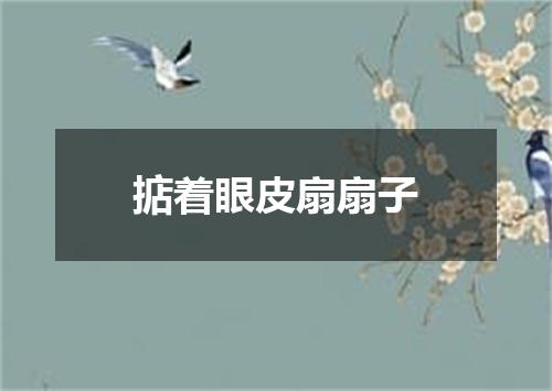 掂着眼皮扇扇子