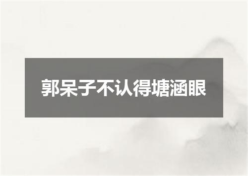 郭呆子不认得塘涵眼