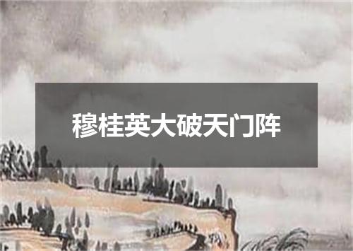 穆桂英大破天门阵