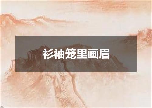 衫袖笼里画眉