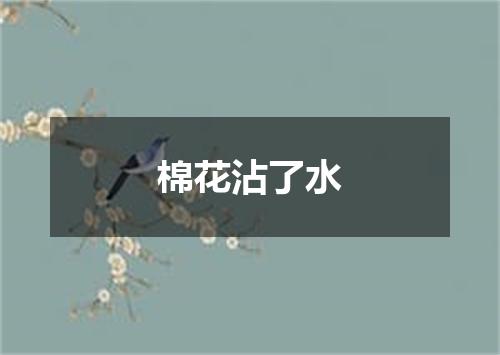 棉花沾了水