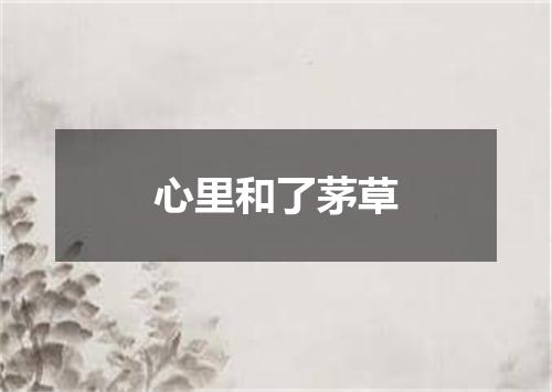 心里和了茅草