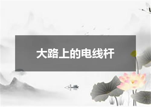 大路上的电线杆