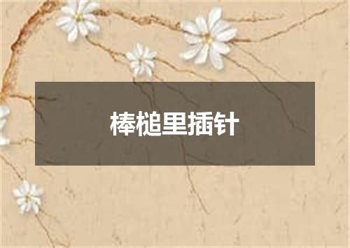 棒槌里插针