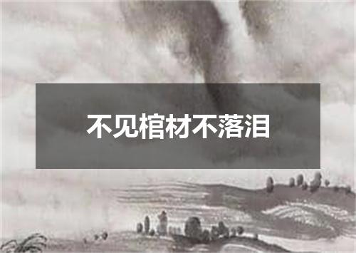 不见棺材不落泪