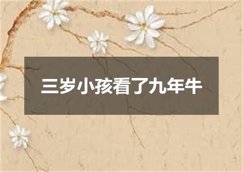 三岁小孩看了九年牛