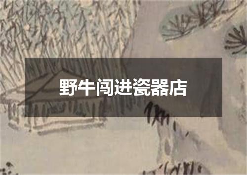 野牛闯进瓷器店