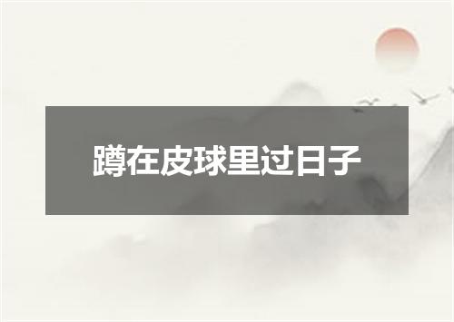 蹲在皮球里过日子