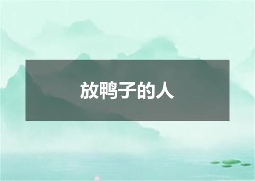 放鸭子的人