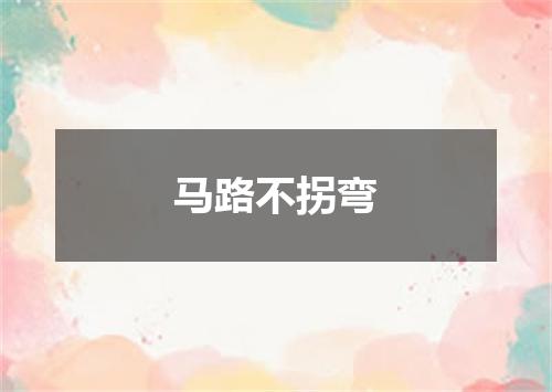 马路不拐弯