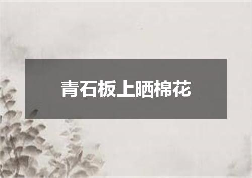 青石板上晒棉花