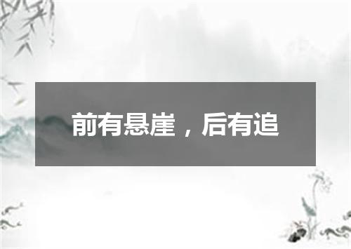 前有悬崖，后有追