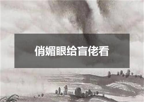 俏媚眼给盲佬看
