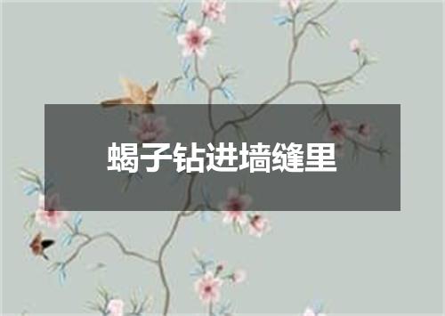 蝎子钻进墙缝里