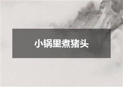 小锅里煮猪头