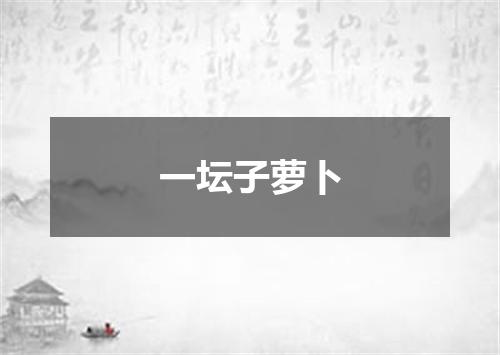 一坛子萝卜