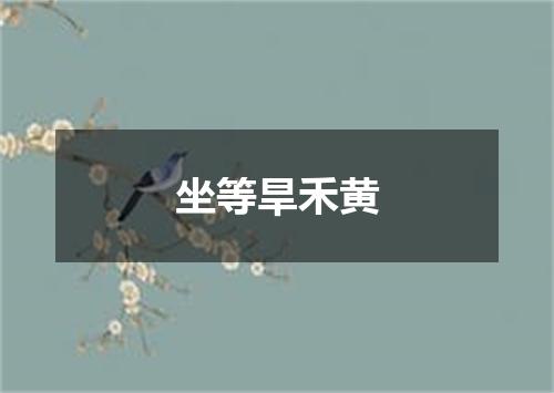 坐等旱禾黄