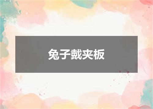 兔子戴夹板