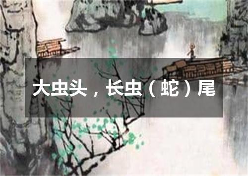 大虫头，长虫（蛇）尾