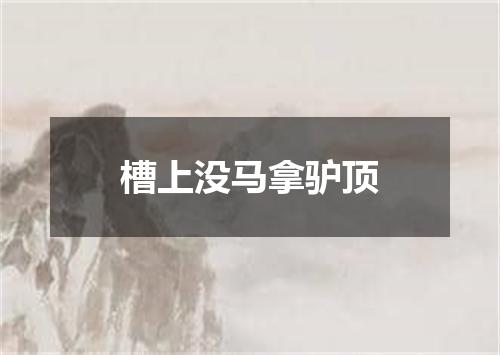 槽上没马拿驴顶