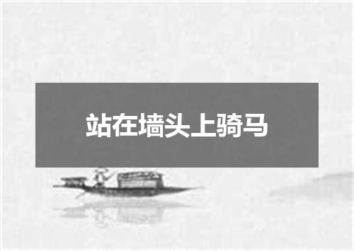 站在墙头上骑马