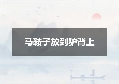 马鞍子放到驴背上
