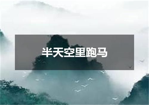 半天空里跑马