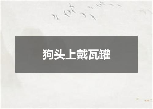狗头上戴瓦罐