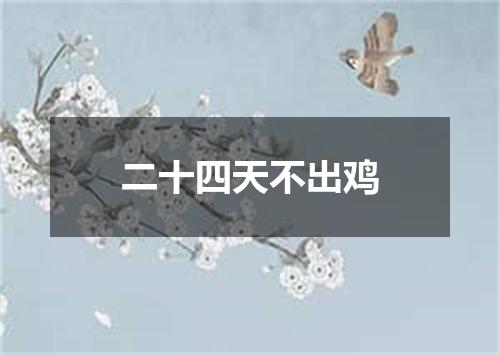 二十四天不出鸡