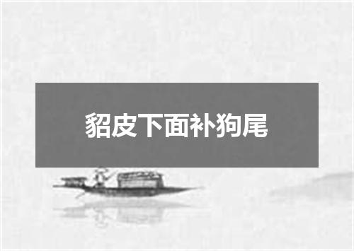 貂皮下面补狗尾