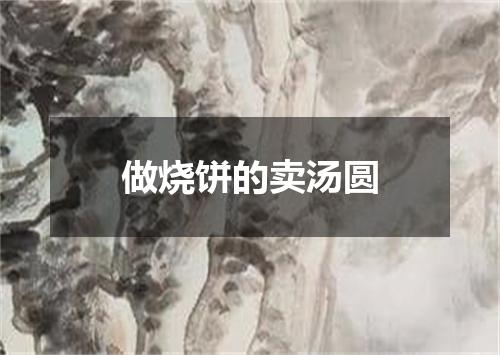 做烧饼的卖汤圆