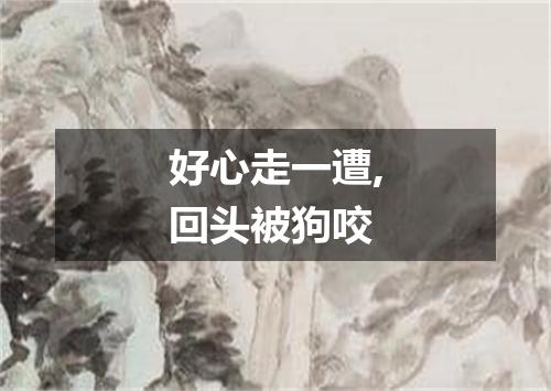 好心走一遭,回头被狗咬