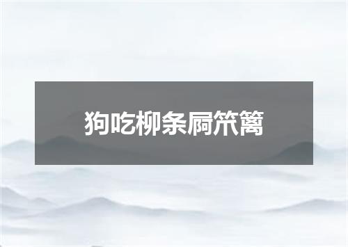 狗吃柳条屙笊篱