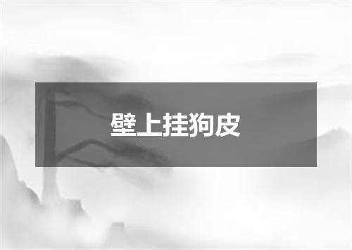 壁上挂狗皮