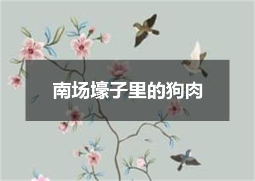 南场壕子里的狗肉