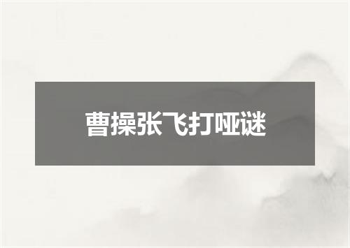 曹操张飞打哑谜