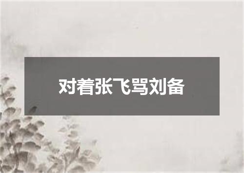 对着张飞骂刘备