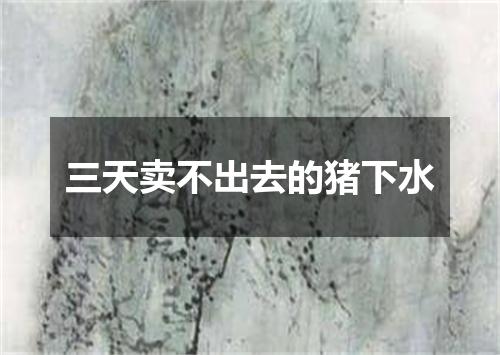 三天卖不出去的猪下水
