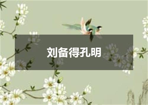 刘备得孔明