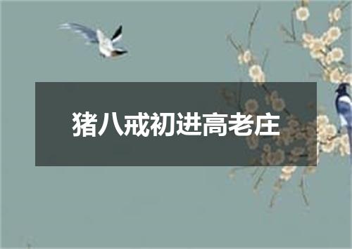 猪八戒初进高老庄