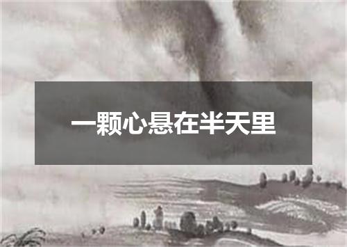 一颗心悬在半天里
