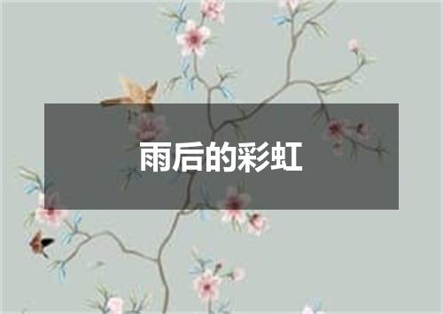 雨后的彩虹
